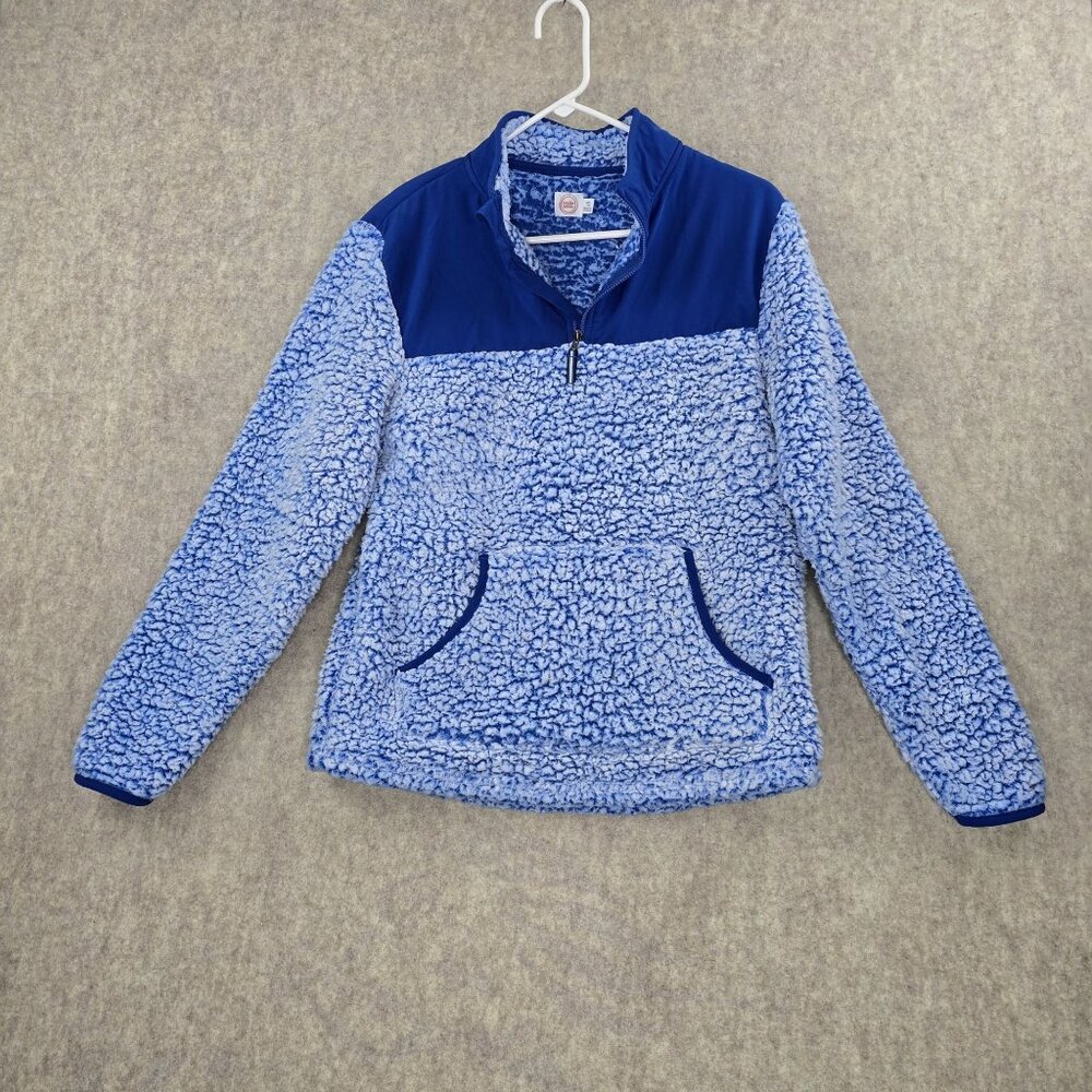 Wonder Nation Girls Fleece Quarter-Zip Pullover Jacket Ultra Blue Size XXL (18)